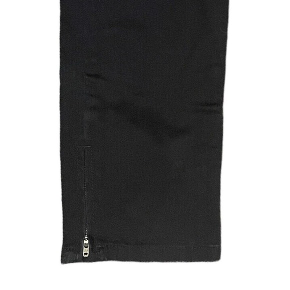 Ann Taylor Womens Black Pants 2 Lindsay Waist Modern Fit Cropped Ankle Zip - Picture 3 of 9